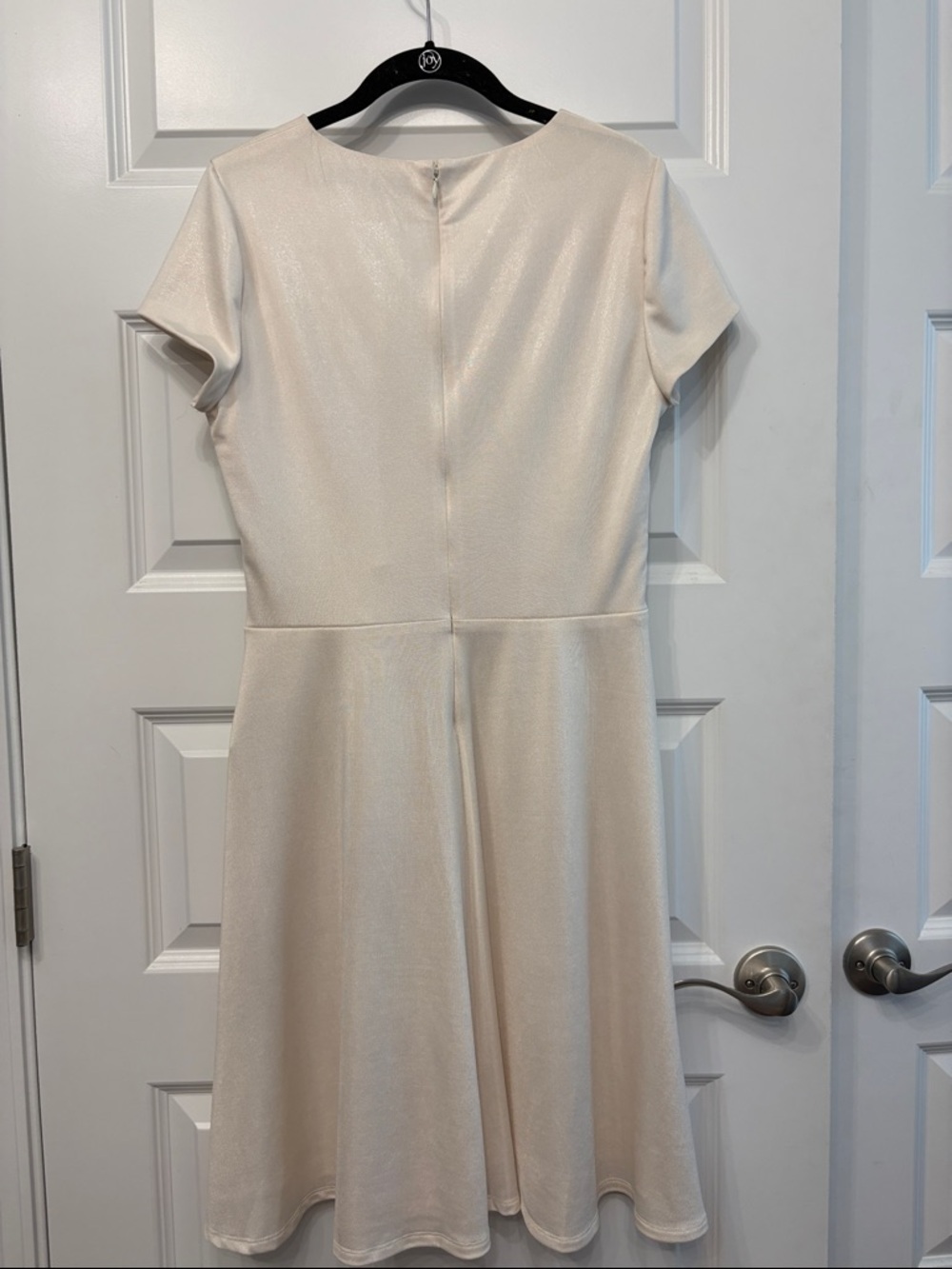 Lauren Ralph Lauren Foil Print Jersey Cocktail Dress Cream - Picture 5 of 10